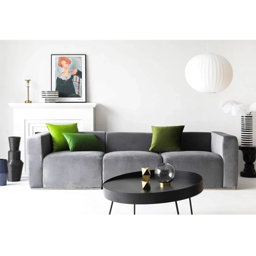 Luxury Home | Chic Olive Green Soft Luxe Velvet Throw Pillow Covers